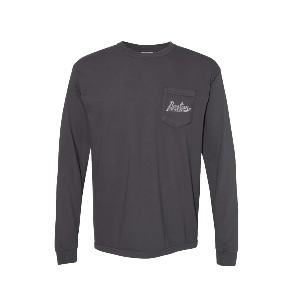 Boston Scally The 10-Year Anniversary Long Sleeve Pocket Tee T-Shirt - Black