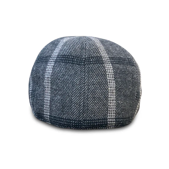 The Black Rose Peaky Boston Scally Cap - Black & Grey Plaid - Image 9
