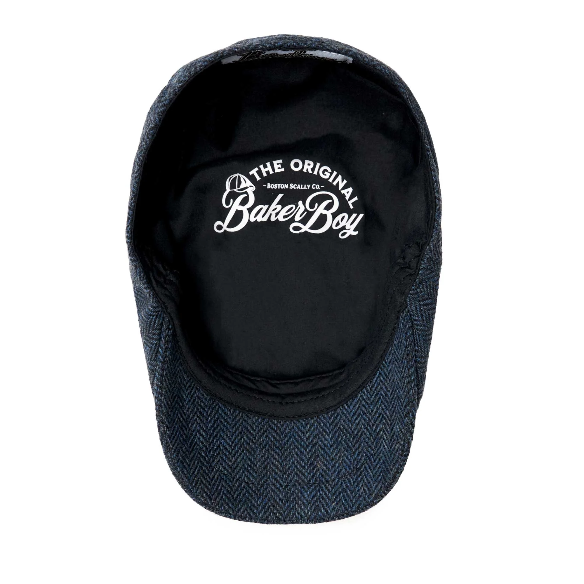 The Baker Boy Boston Scally Cap - Patriot Blue Herringbone - Image 2